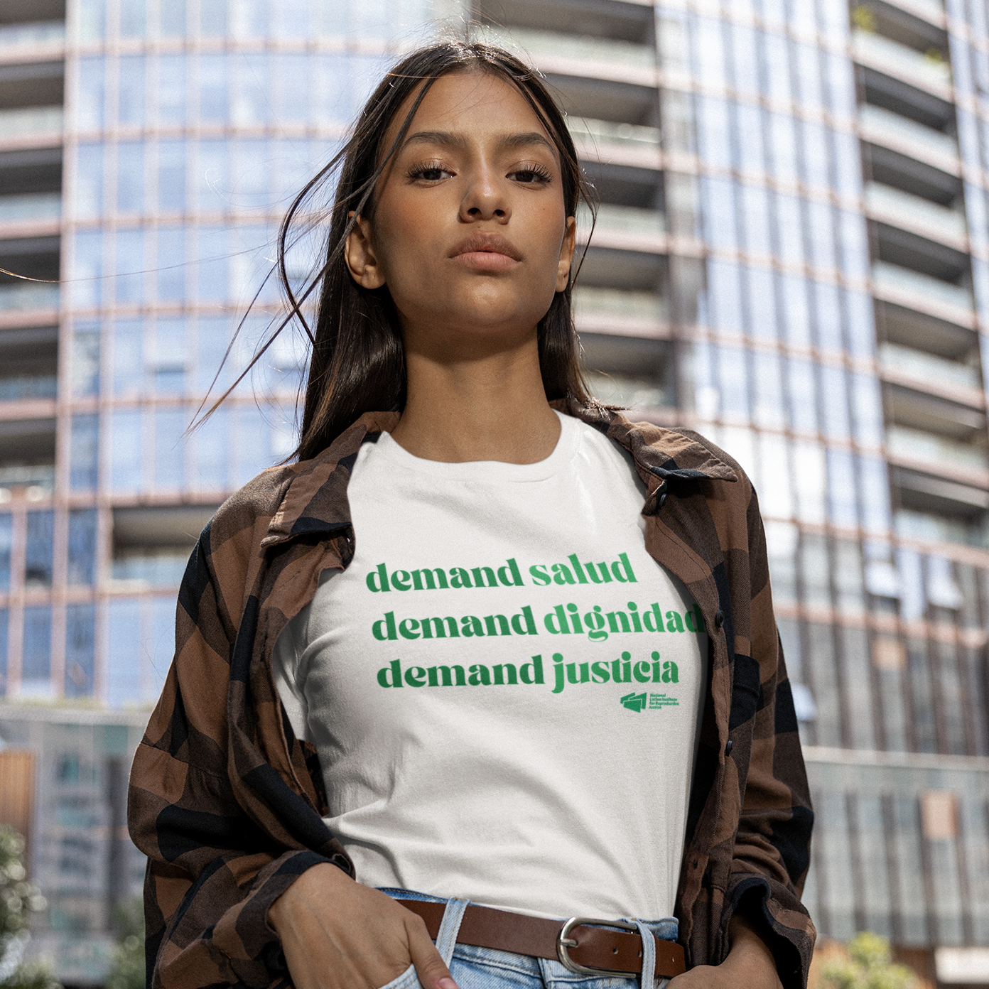 Camiseta Demanda Salud, Dignidad, Justicia